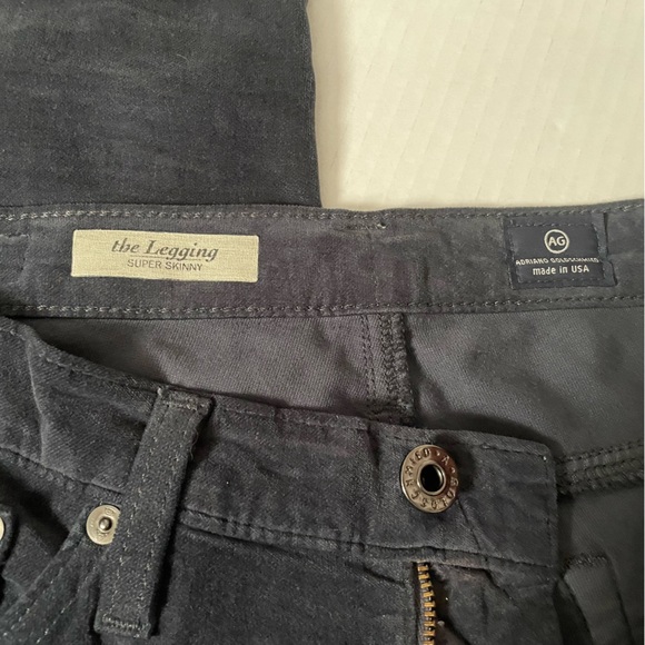 AG Adriano Goldschmied The Legging Super Skinny Velvet Jeans/Leggings - Picture 8 of 13